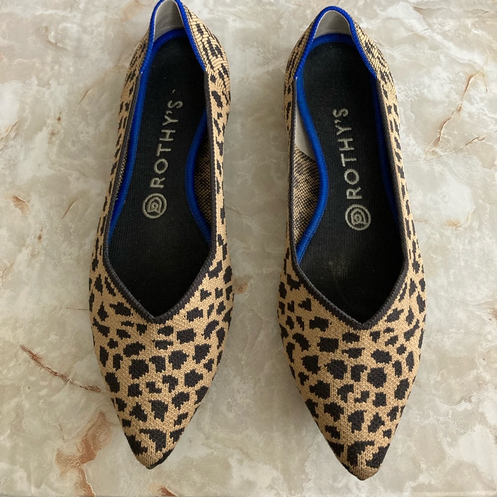 Rothy’s Point Flats 8 Leopard Cheetah